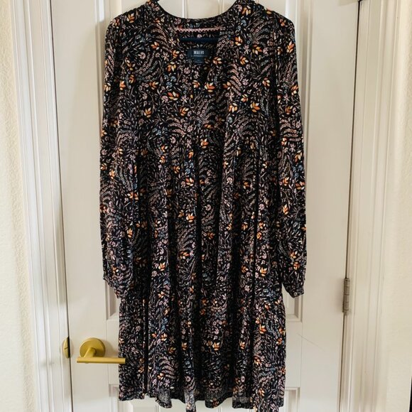 Maeve Dresses & Skirts - Maeve Anthropologie Amber Tiered Tunic Dress V Neck Button Sleeve | Small